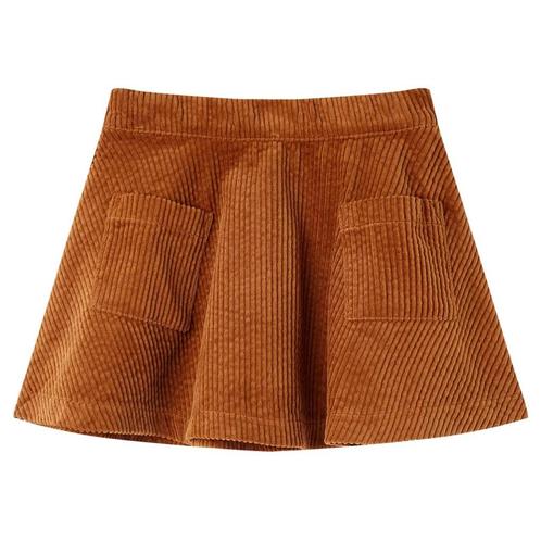 vidaXL Kinderrok met zakken ribfluweel 104 cognackleurig, Kinderen en Baby's, Kinderkleding | Overige, Nieuw, Verzenden