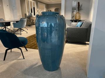Vaas Izze blue glazed ceramic 696482 - PTMD beschikbaar voor biedingen