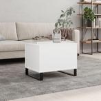 vidaXL Salontafel 60x44,5x45 cm bewerkt hout wit, Huis en Inrichting, Minder dan 50 cm, 50 tot 100 cm, Verzenden, Nieuw