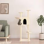 vidaXL Kattenmeubel met sisal krabpalen 143 cm crèmekleurig, Verzenden, Nieuw