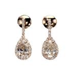 Hangoorbellen - 18 karaat Roségoud - 2.87ct. tw. Diamant