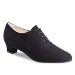 Dansschoenen voor Dames - Zwart Suede - Veterschoen - Traini, Verzenden, Nieuw