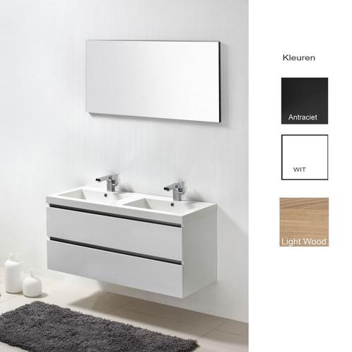 Badkamermeubelset Sanilux Trendline 120x47x50 cm Light Wood, Doe-het-zelf en Verbouw, Sanitair, Bad, Nieuw, Ophalen of Verzenden