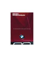 1986 BMW 3 SERIES CABRIOLET / KATALYSATOR BROCHURE DUITS, Nieuw, BMW, Author