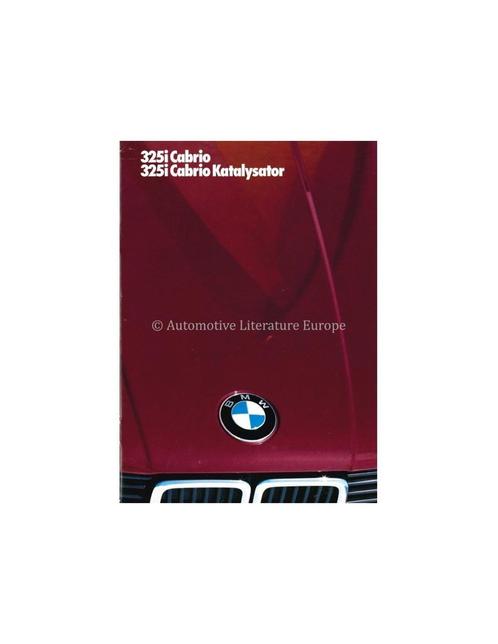 1986 BMW 3 SERIES CABRIOLET / KATALYSATOR BROCHURE DUITS, Boeken, Auto's | Folders en Tijdschriften, BMW