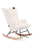 Aemely® Schommelstoel Mama - Wit Teddy, Blank Hout, Ophalen of Verzenden, Nieuw, Stoel(en)