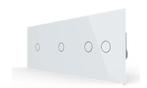 Livolo Touch Lichtknop Wit Glas | Luxe Schakelaar 1+1+2 |, Ophalen of Verzenden, Nieuw, Schakelaar