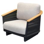 Lattice stoel bank loungeset 5 delig aluminium antraciet, Ophalen of Verzenden, Nieuw, Aluminium