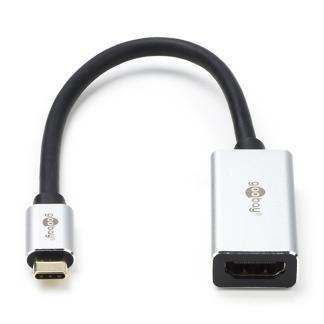 USB C naar HDMI adapter | Goobay | 0.15 meter, Computers en Software, Pc- en Netwerkkabels, Nieuw, Verzenden