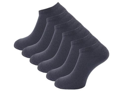 6 paar Badstof sneakersokken - SQOTTON® - Antraciet, Kleding | Heren, Sokken en Kousen, Verzenden