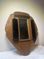 Spiegel- Antieke Spiegel met Houten Omlijsting en Borstels -