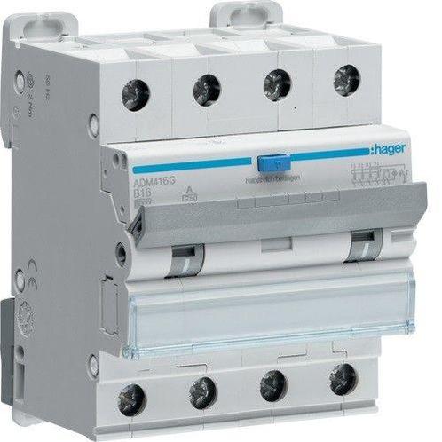 Hager aardlekautomaat 4-Polig B16, Doe-het-zelf en Verbouw, Elektra en Kabels, Nieuw, Ophalen of Verzenden