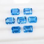 Zonder Minimumprijs - 7 pcs  Blauw Topaas  - 13.51 ct -, Nieuw