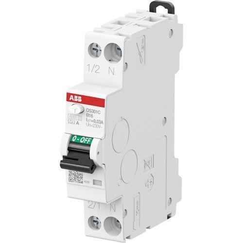 ABB Aardlekautomaat B20 1P+N 30mA 1 module, Doe-het-zelf en Verbouw, Elektra en Kabels, Nieuw, Ophalen of Verzenden