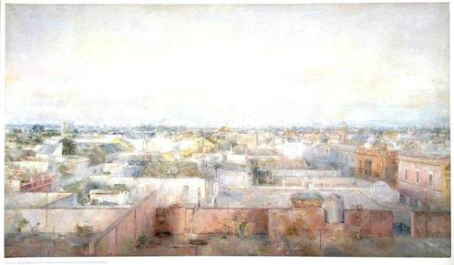 Carmen Laffón (after) - Sanlúcar de Barrameda - Offset, Antiek en Kunst, Kunst | Tekeningen en Foto's