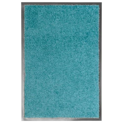 vidaXL Deurmat wasbaar 40x60 cm cyaan, Tuin en Terras, Deurmatten, Nieuw, Verzenden