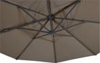 Zweefparasol VirgoFlex Taupe Ø350 cm - inclusief kruisvoet, Tuin en Terras, Ophalen of Verzenden, Nieuw