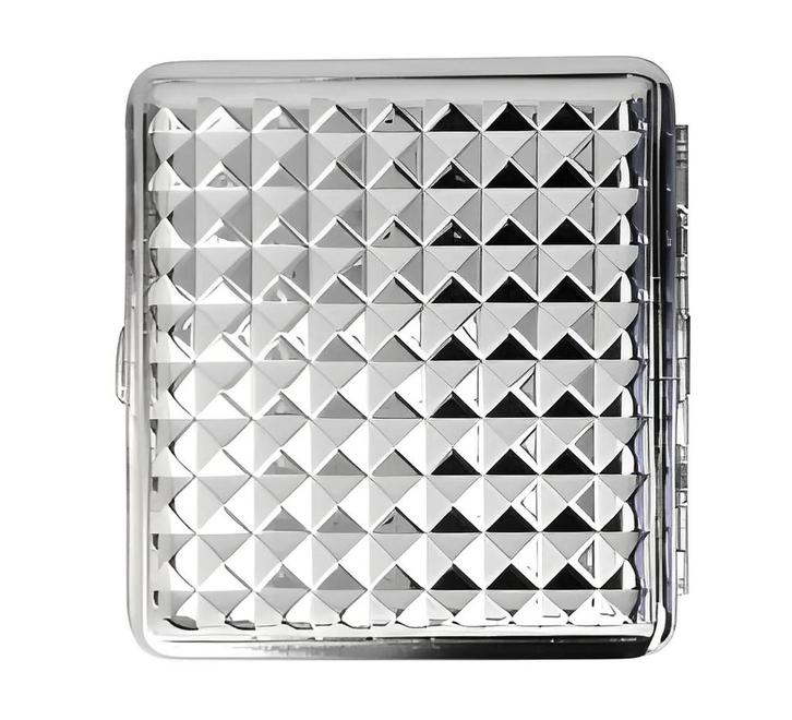 Pyramid sigarettenkoker - Zilver, Verzamelen, Rookartikelen, Aanstekers en Luciferdoosjes, Tabaksdoos of Verpakking, Verzenden