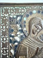 Reis-icoon - Moeder Gods - Brons, Emaille, Antiek en Kunst