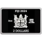 Fiji. 2 Dollars 2024 Mona Lisa x Van Gogh, 2 Oz (.999)