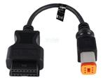 Jaltest Volvo Penta 6 Pins OBD - 16 Pins OBD2 Verloopkabel, Verzenden, Nieuw