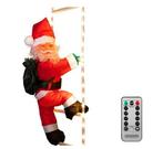 Kerstman op ladder, ladder 90 cm, 48 leds (Kerst artikelen), Diversen, Verzenden, Nieuw