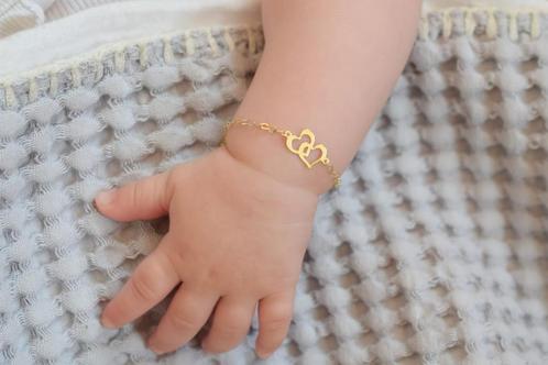 14 Karaat Goud Baby Armbandjes, Sieraden, Tassen en Uiterlijk, Armbanden, Met bedels of kralen, Goud, Nieuw, Goud, Verzenden