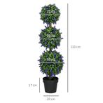 TRUUSK Set Van 2 Grote Kunstmatige Lavendelbomen 110 Cm Kuns, Verzenden, Nieuw