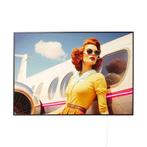 *WOONWINKEL* Kare Design LED Jetset Lean Lady Schilderij, Verzenden, Nieuw