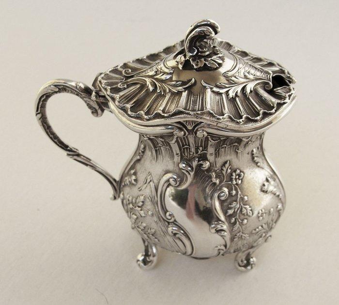 Mustard pot in Rococo Style - Paris 1890, Antiek en Kunst, Antiek | Goud en Zilver