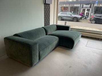 Hoekbank Sesilia velvet groen luxe sofa - 30% Extra korting beschikbaar voor biedingen