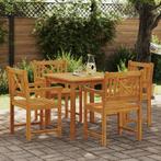 vidaXL 5-delige Tuinset massief acaciahout, Tuin en Terras, Tuintafels, Verzenden, Nieuw