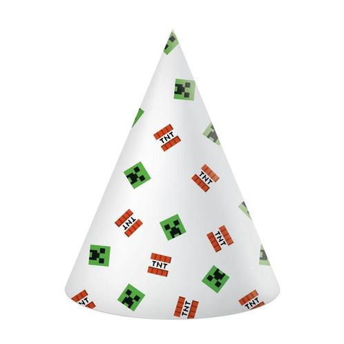 Feesthoedjes Minecraft (6st), Kleding | Dames, Carnavalskleding en Feestkleding, Nieuw, Ophalen of Verzenden