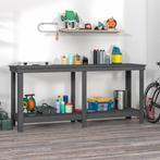 vidaXL Werkbank 180x50x80 cm massief grenenhout grijs, Doe-het-zelf en Verbouw, Werkbanken, Verzenden, Nieuw
