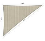 Premium schaduwdoek 3x4x5m driehoek waterdoorlatend Saha..., Nieuw
