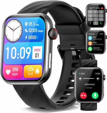 Sportieve Smartwatch voor heren, met telefoonfunctie, 24/... beschikbaar voor biedingen