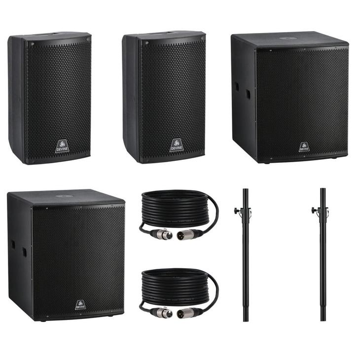 Devine Onyx 10A (2x) + 18SA (2x) set, Audio, Tv en Foto, Luidsprekers, Verzenden