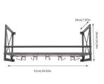 Wandrek Wijn en Glazen – Industrieel Metaal Zwart, 61 cm, Huis en Inrichting, Verzenden, Nieuw