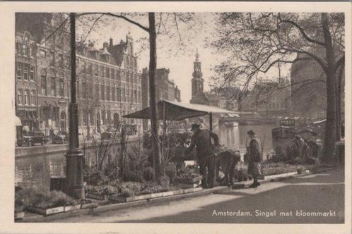 AMSTERDAM - Singel met Bloemenmarkt, Verzamelen, Ansichtkaarten | Nederland, Verzenden