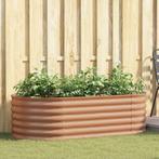 vidaXL Verhoogde plantenbak Bruin 160 x 80 x 44 cm Staal, Verzenden, Nieuw, Metaal