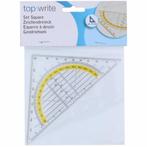 Top Write Geodriehoek - Plexiglas - 14 cm - Transparant -..., Hobby en Vrije tijd, Ophalen of Verzenden, Nieuw
