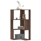 vidaXL Boekenkast 3-laags hoek 50x50x102 cm bewerkt hout, Verzenden, 100 tot 150 cm, Nieuw, 50 tot 100 cm