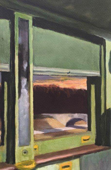 Edward Hopper (1882-1967) (after) - Compartment C, Car 293,, Antiek en Kunst, Kunst | Tekeningen en Foto's