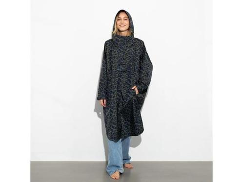 Veiling - Raincoat leo splashes navy/olive Regenjas (Maat M), Caravans en Kamperen, Regenkleding