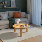 Salontafel Sisi, rond, poten van massief hout - licht eiken, Verzenden, Nieuw