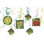 Minecraft Hangdecoratie 18cm 12st, Hobby en Vrije tijd, Feestartikelen, Verzenden, Nieuw