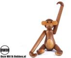 Nordic Design: houten Aap / Monkey - Teak, 28 cm