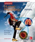 9781260085228 ISE Vanders Human Physiology | Tweedehands, Boeken, Verzenden, Zo goed als nieuw, Eric Widmaier