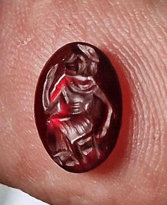 Minor Asian Granaat Dignitary - Kraal cabochon - 9.7 mm, Antiek en Kunst, Antiek | Overige Antiek