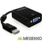 Delock 61848 Adapter DisplayPort 1.2 male > VGA female zwart, Verzenden, Nieuw